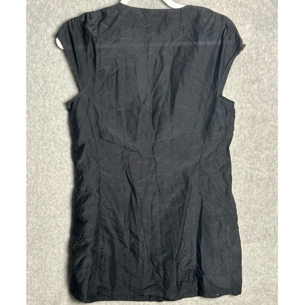 Nanette Lepore XS Silk Blend Wooden Beaded Black Swim Cover-up Embroidered boho - Picture 2 of 7